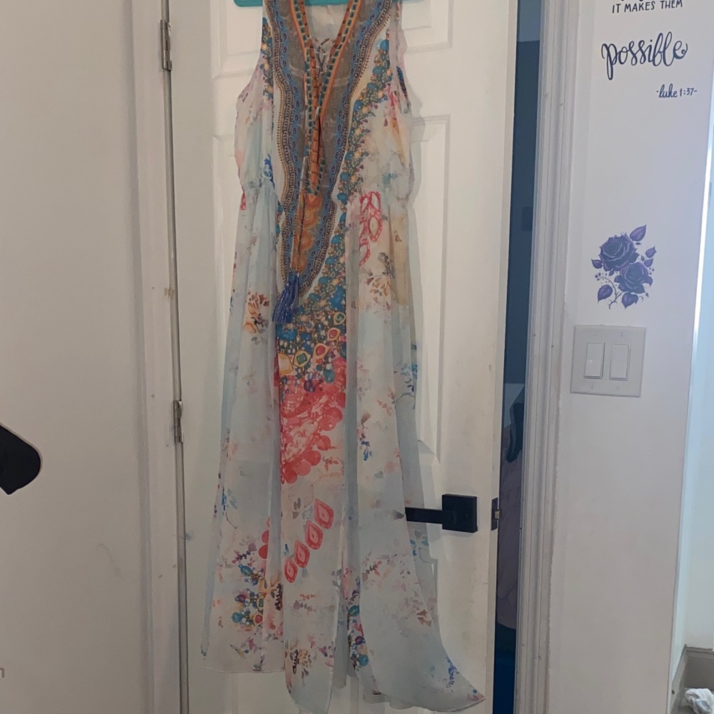 Phool Floral Chiffon Maxi Dress